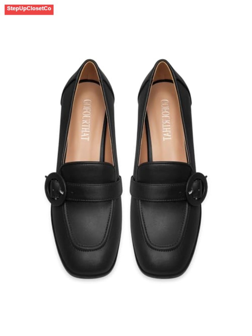 Loafers for Women Chunky Block Heel Pumps - Picture 5 of 6